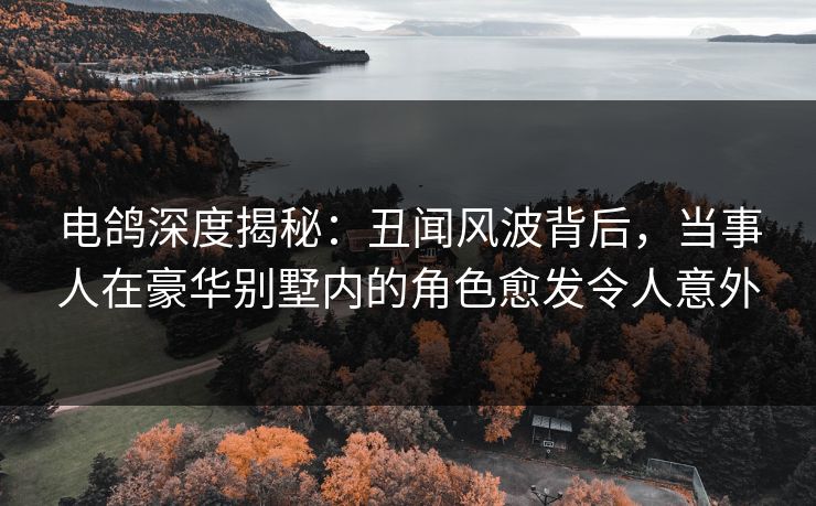 电鸽深度揭秘:丑闻风波背后,当事人在豪华别墅内的角色愈发令人意外 电鸽深度揭秘:丑闻风波背后,当事人在豪华别墅内的角色愈发令人意外